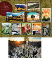 Hong Kong - 2021 - World Heritage Series Part 10 - Mint Stamp Sheetlet + Souvenir Sheet With Embossing - Nuovi