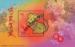 Hong Kong - 2020 - Lunar New Year Of The Rat - "SPECIMEN" Stamp Sheetlet In Presentation Folder - Nuovi