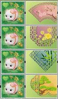 Hong Kong - 2019 - Year Of The Pig - Heartwarming - Mint Personalized Stamp Pane (Air Mail Rate) With Embossing - Nuevos