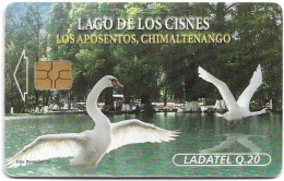 Guatemala - Telgua Ladatel - Swans Lake, Lago De Los Cisnes, Los Aposentos, Gem5 Black, 2000, 20Q, Used - Guatemala