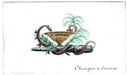 Belgique, "Carte Porcelaine" Porseleinkaart, Courtrai, Kortrijk, A. Segers, Chirurgien, Dim: 81x48mm - Porzellan