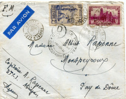 COTE D'IVOIRE LETTRE PAR AVION FM CENSUREE DEPART ABIDJAN 26 SEPT 40 COTE D'IVOIRE POUR LA FRANCE - Storia Postale