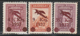 TURQUIE - Poste Aérienne : N°6/8 * (1938) - Posta Aerea