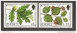 JERSEY  - EUROPA 2011 -TEMA ANUAL  " BOSQUES".- SERIE 2 V:  CON LOGO EUROPA -  DENTADOS  (PERFORATED) - 2011