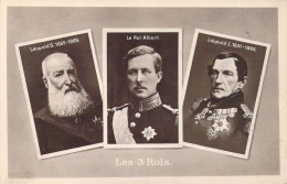 FAMILLES ROYALES - Les 3 Rois - Léopold II - Roi Albert - Léopold I - Carte Postale Ancienne - Koninklijke Families