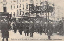 FAMILLES ROYALES - Funérailles Du Roi Léopold II, 22 Décembre 1909 - Arrivée Du Char Funèbre.. - Carte Postale Ancienne - Koninklijke Families