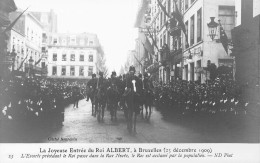 FAMILLES ROYALES - La Joyeuse Entrée Du Roi Albert à Bruxelles - 23 Décembre 1909 - Carte Postale Ancienne - Familles Royales