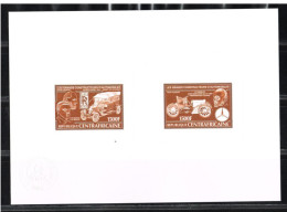 Centrafricaine 1983 Mi. 950 - 951 Epreuve D'Artiste Collective Artist Proof Rolls-Royce Mercedes Daimler Benz Car Auto - Cars