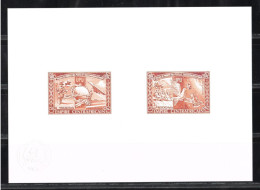 Centrafricaine 1978 Mi. 547 - 548 Epreuve D'Artiste Collective Artist Proof Dove UPU Avion Concorde Horse Space Airplane - UPU (Unión Postal Universal)