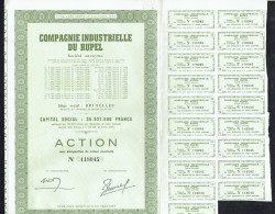 COMPAGNIE INDUSTRIELLE DU RUPEL - Action N° 118045 - BE - Boom - 1913 - CONSTRUCTION - Capital: 35.937.500 FB - Trasporti