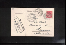 Brazil Interesting Postcard To Germany - Cartas & Documentos