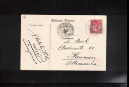 Brazil Interesting Postcard To Germany - Cartas & Documentos