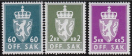 Noruega Servicio  94/96  ** MNH. 1975 - Dienstzegels