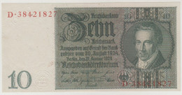 Germany 10 Reichsmark Banknote Deutsches Reich  # 180 A  - 22/01/1929 Unc - 10 Mark