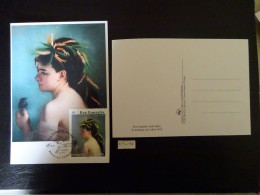 FRANCE 2023 2,32 EVA GONZALÈS 1849 - 1883 , OBLITÉRATION PREMIER JOUR  21 04 2023  CARTE POSTALE FDC PEINTRE FRANÇAISE - 2020-…