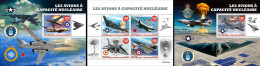 Centrafrica 2022, Nuclear Capable Aircraft, Planes, 3val In BF+2BF - Atom