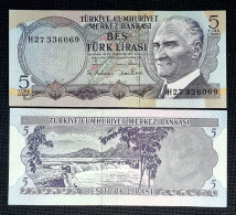 TURQUIA / TURKEY 5 LIRAS TURCAS 1970 SC / UNC. P-185a - Turquie