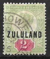 SOUTH AFRICA...." ZULULAND..."...QUEEN VICTORIA...(1837-01.)......2d.....SG3.......(CAT.VAL.£50.)....CDS......VFU. - Zululand (1888-1902)