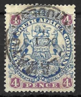 RHODESIA.....QUEEN VICTORIA...(1837-01.)......" 1896.."......4d.....SG44......VFU... - Southern Rhodesia (...-1964)