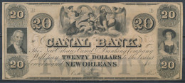 °°° USA - 20 DOLLARS 1850 CANAL BANK NEW ORLEANS B °°° - Confederate Currency (1861-1864)