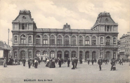 BELGIQUE - Bruxelles - Gare Du Nord - Carte Postale Ancienne - Transport (rail) - Stations