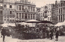 BELGIQUE - Bruxelles - Grand Place - Marché Aux Fleurs - Carte Postale Ancienne - Places, Squares