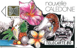 NEW CALEDONIA : NC-007A  80 Mozaique ( Batch: 00056) USED - Nouvelle-Calédonie