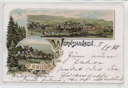 0-6080 SCHMALKALDEN - WERRNSHAUSEN, Lithographie 1898, Gruss Aus.... - Schmalkalden