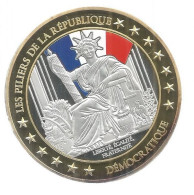 Médaille, LES PILIERS DE LA REPUBLIQUE DEMOCRATIQUE, Aux Armes Citoyens... ,110 Gr, Dia. 70 Mm,  Frais Fr 6.00 E - Otros & Sin Clasificación