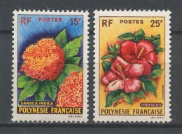 POLYNESIE 1962  N° 15/16 ** Neufs MNH Superbes C 45 € Flore Fleurs Flowers Flora Hibiscus SAracea Indica - Neufs