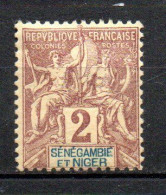 Col33 Colonie Sénégambie Et Niger N° 2 Neuf X MH Cote : 2,25€ - Unused Stamps