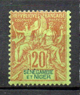 Col33 Colonie Sénégambie Et Niger N° 7 Neuf X MH Cote : 14,00€ - Nuovi