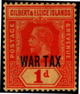 WAR TAX- OVPT- GILBERT & ELLICE ISLANDS-MLH-A5-100 - Altri - Oceania