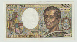 200 Francs  Montesquieu 1981 Alphabet  V008 - 200 F 1981-1994 ''Montesquieu''