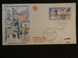 BR7 COTE DES SOMALIS BELLE LETTRE  FDC  1980 A PARIS FRANCE +80F BERNARD +AFF. PLAISANT + - Covers & Documents