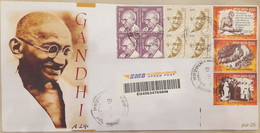 India 2018 150th Birth Anniversary Of Mahatma Gandhi Private Cover Registered SPEED POST Used As Per Scan - Lettres & Documents