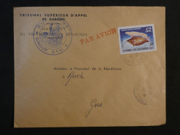 BR7 COTE DES SOMALIS BELLE LETTRE FDC  1974 A AUCH  FRANCE +25F +AFF. PLAISANT + - Briefe U. Dokumente