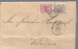 CARTA  1879  SEVILLA A VALENCIA - Storia Postale