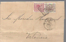 CARTA  1879  SEVILLA A VALENCIA - Covers & Documents