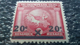 BELÇİKA--1920-30              20/10  .    SÜRSAJED   UNUSED - 1921-1925 Petit Montenez