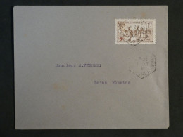 BR7 ALGERIE  BELLE LETTRE  1941 BAINS ROMAINS  A ALGER  +SURCHARGE  +AFF. HEXAGONAL PLAISANT + - Covers & Documents