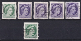 Canada   1954     YT268 & 270     Provenant De Carnet   °  + 268 Roulette   Coil - Used Stamps