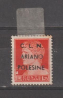 C.L.N.- ARIANO  POLESINE :  IMPERIALE  -  £. 1,75  ARANCIO  L. -  TIMBRETTO  AS - Nationales Befreiungskomitee