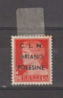 C.L.N.- ARIANO  POLESINE :  IMPERIALE  -  £. 1,75  ARANCIO  L. -  TIMBRETTO  AS - Comite De Liberación Nacional (CLN)