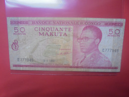 CONGO 50 MAKUTA 1967 Circuler (B.29) - Democratic Republic Of The Congo & Zaire