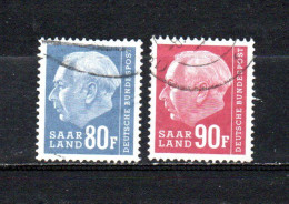 Sarre    1957 .-   Y&T  Nº    406/407 - Gebraucht