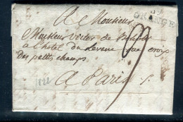 Marque Postale De Orange Sur Lettre Avec Texte Pour Paris En 1822 - Réf A 109 - 1801-1848: Précurseurs XIX