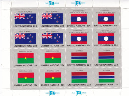 United Nations  Flag Of The Nations  MNH** New Zealand; Lao; Burkina Faso; Gambia - Blokken & Velletjes