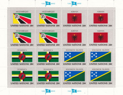 United Nations  Flag Of The Nations  MNH** Mozambique; Albania; Dominica; Solomon Islands - Blocks & Sheetlets
