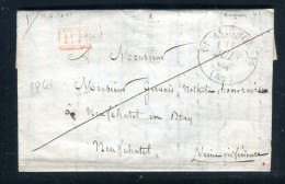 Cachet à Date De Avignon Avec Fleurons Sur Lettre Cachetée Avec Texte Pour Neufchatel En Bray En PP En 1841  - Réf A 113 - 1801-1848: Précurseurs XIX